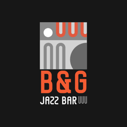 Jazz Bar Logo Creator with an Elegant Abstract Illustration 3986i