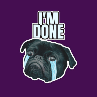 Twitch Emote Logo Generator Featuring a Crying Dog Clipart 