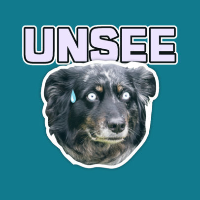 Twitch Emote Logo Template Featuring a Worried Dog Graphic 