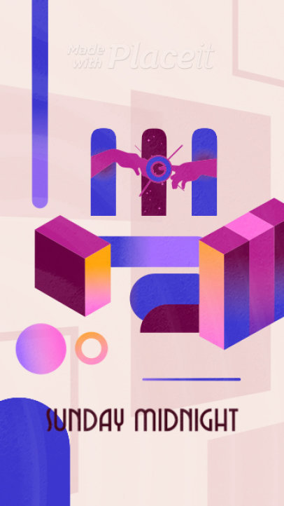 Instagram Story Video Maker for Featuring Trendy Graphics with Gradients 2676