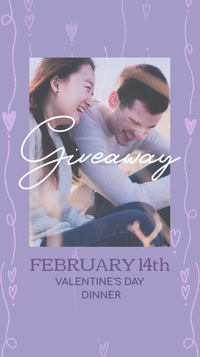 Instagram Story Template for a Valentine's Day Giveaway 