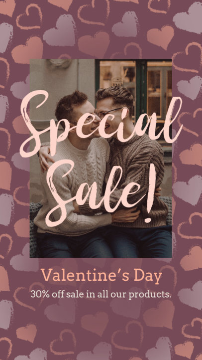 Instagram Story Generator for a Valentine's Day Online Sale 