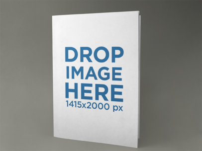 Big Booklet Template Standing on a Solid Surface