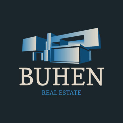 Logo Maker for a Real Estate Company Featuring a Modern Building Illustration 