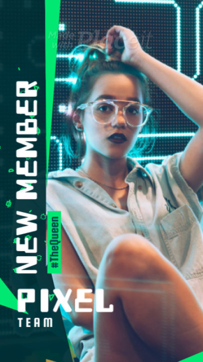 Instagram Story Video Maker for a New eSports Team Member Announcement