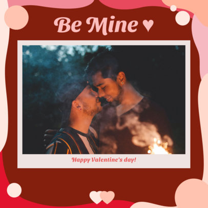 Instagram Post Maker Featuring Two Men in Love on Valentine's Day 3299h