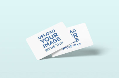 Mockup of Two Credit Cards Against a Plain Background 5032-el1
