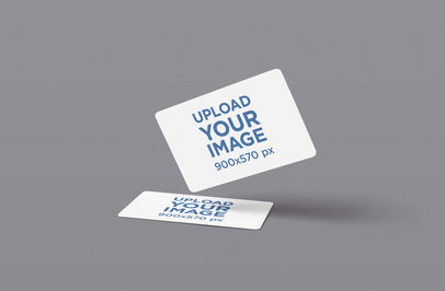 Mockup of Two Credit Card in a Minimalist Setting 5033-el1