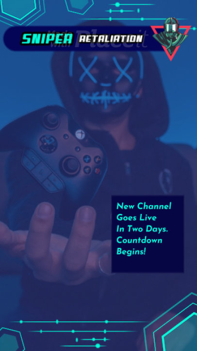 Gaming Instagram Story Video Maker Featuring Cybernetic Graphics 2574