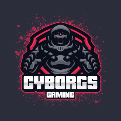 Gaming Logo Maker Featuring Armed Cyborg Characters