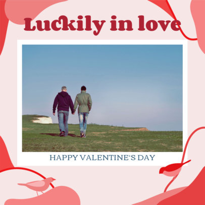 Valentine's Day Instagram Post Creator with a Picture of Two Guys Holding Hands