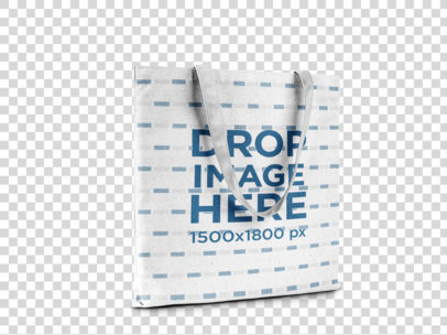 Tote Bag Template Standing on a Transparent Background