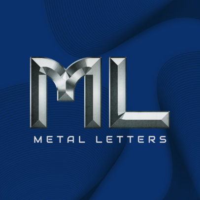 Gaming Logo Generator Featuring Letters with a Metallic Effect