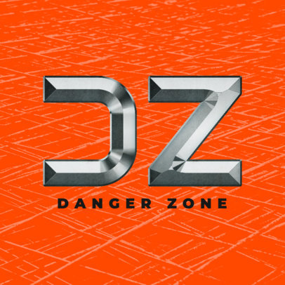 Cool Monogram Logo Maker for Gamers Featuring Metallic Letters