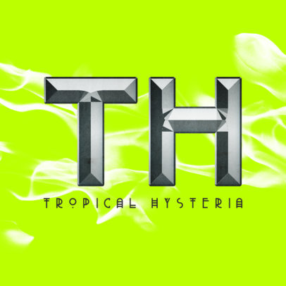 Gaming Logo Template Featuring Metallic Letters and a Simple Layout