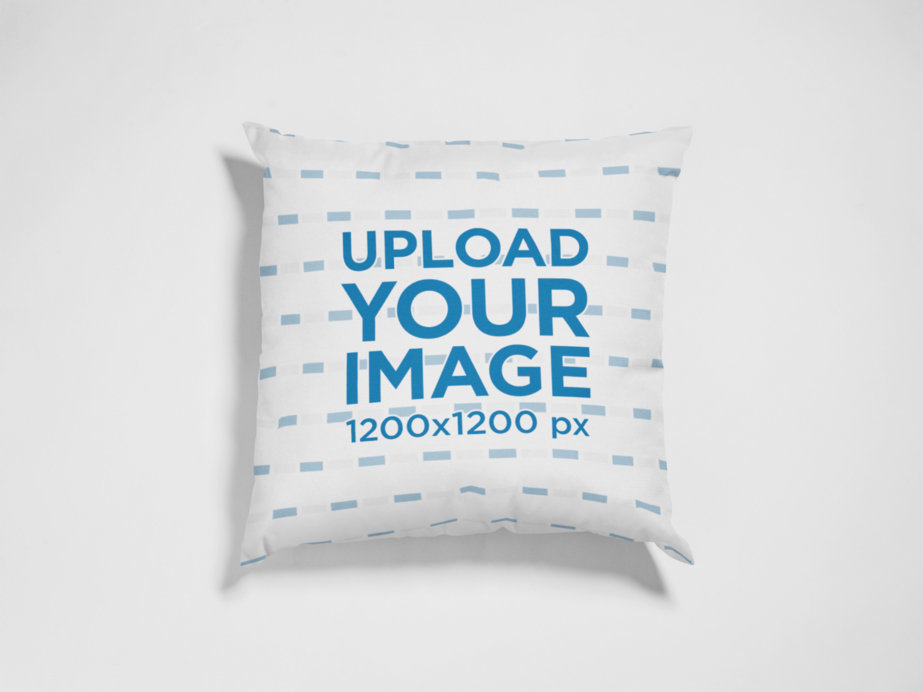 Pillow Mockup Lying on a White Surface 