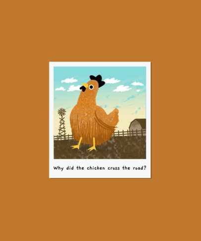 T-Shirt Design Maker Featuring Funny Chicken Illustrations 