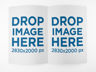 Open Booklet Template Lying on a Solid Surface a15099