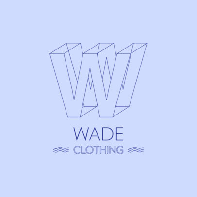 Logo Template for an Apparel Brand Featuring 3D Monograms
