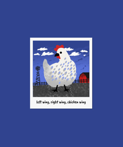 T-Shirt Design Creator with a Happy Chicken Cartoon