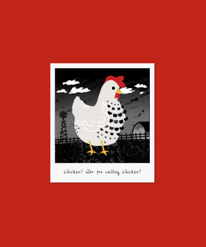 T-Shirt Design Maker with a Cute Chicken Illustration