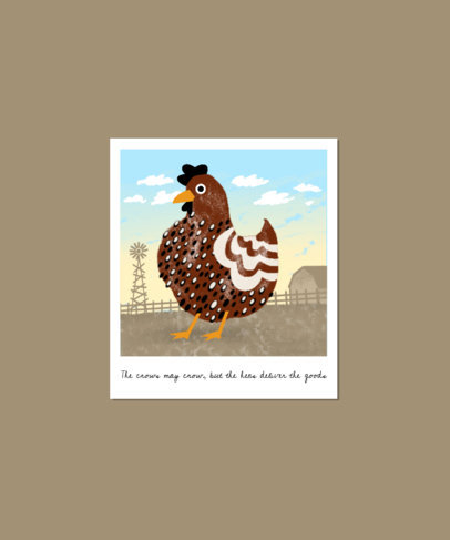 Illustrated T-Shirt Design Creator with a Chicken Graphic