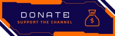Gaming Twitch Panel Template for a Donation Button