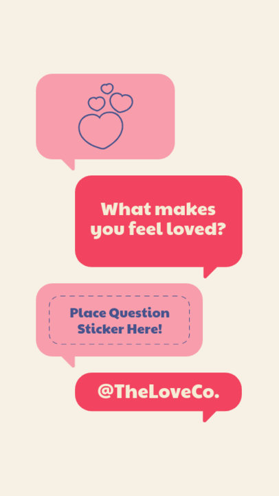 Q&A Instagram Story Design Template With a Valentine's Day Theme 3458-el1 