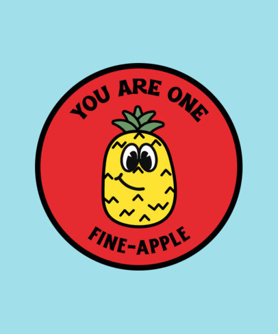 Food T-Shirt Design Maker with a Pineapple Icon