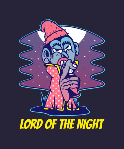 T-Shirt Design Creator with an Urban-Style Illustration of a Weird Character
