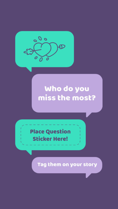 Valentine's Day-Themed Instagram Story Generator With a Space for a Question Sticker 3458a-el1