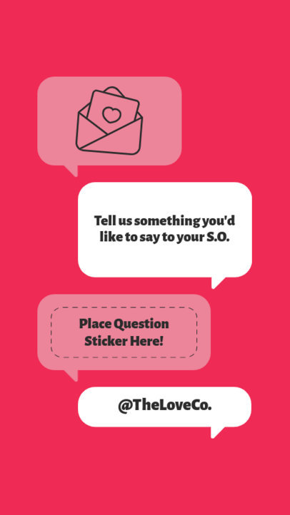 Instagram Story Maker Featuring Valentine's Day Questions 3458b-el1