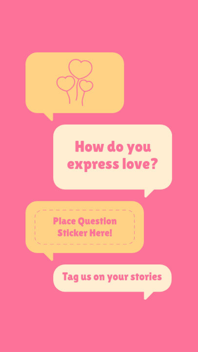 Instagram Story Maker Featuring a Question and Valentine's Day Icons 3458e-el1