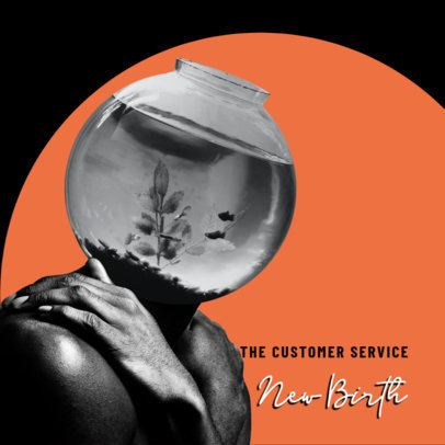 Mixtape Cover Template for Indie Artists Featuring a Surreal Collage 