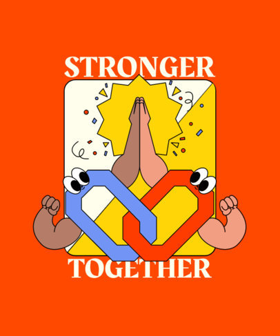 T-Shirt Design Generator Featuring Cartoonish Chain Links 3412c