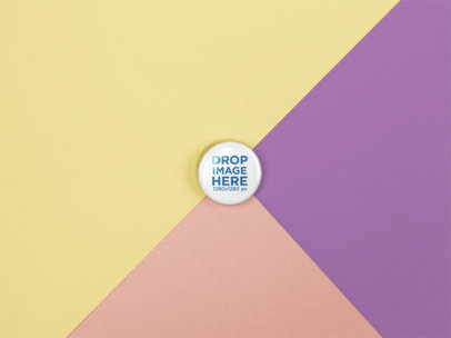 Small Button Template Lying on a Surface with Three Colors a15138
