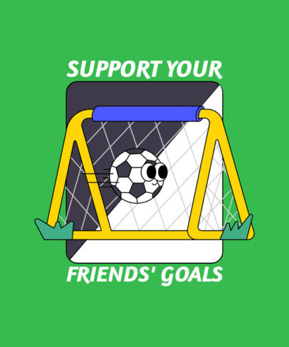 Illustrated T-Shirt Design Maker with a Supportive Friendship Quote 3412g