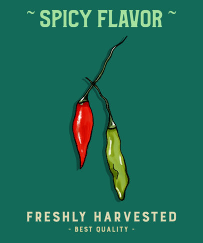 T-Shirt Design Generator with Illustrations of Spicy Peppers 