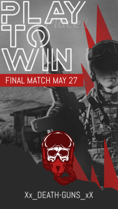 Instagram Story Video Maker for a Gaming Final Match Ad