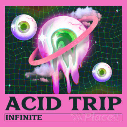 Instagram Post Video Maker for an Acid Music Promo 2675