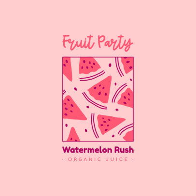 Logo Generator for a Juice Brand Featuring Watermelon Graphics 