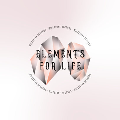 Abstract Logo Maker for Music Record Labels Featuring Geometric Crystals 4010g