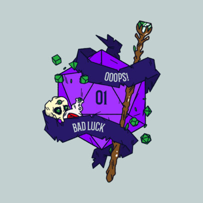 Logo Maker Featuring a Dungeons and Dragons Dice 4012a