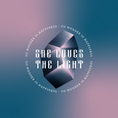 3D Logo Template Featuring an Abstract Geometric Shape 