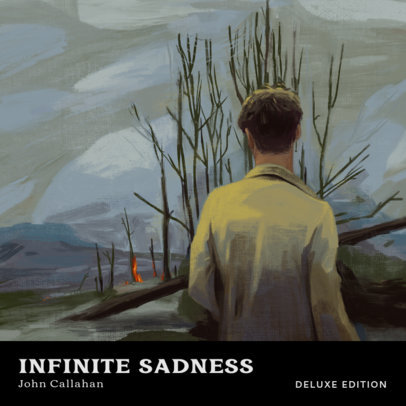 Album Cover Maker for a Soul Singer with a Melancholic Painting