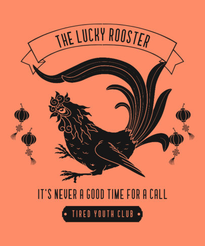 Chinese Calendar-Themed T-Shirt Design Maker for a Social Club