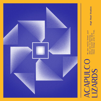 Indie Album Cover Template Featuring a Risograph-Inspired Pattern