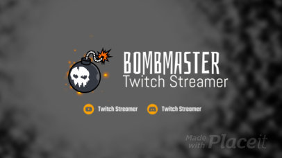 Twitch Starting Soon Screen Video Maker with an Animated Bomb 2629