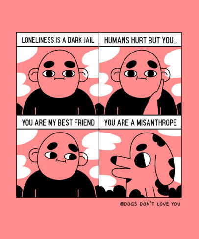 Funny T-Shirt Design Maker Featuring Comic Strips 3353