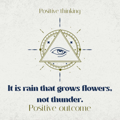 Instagram Post Design Template Featuring Positive Messages